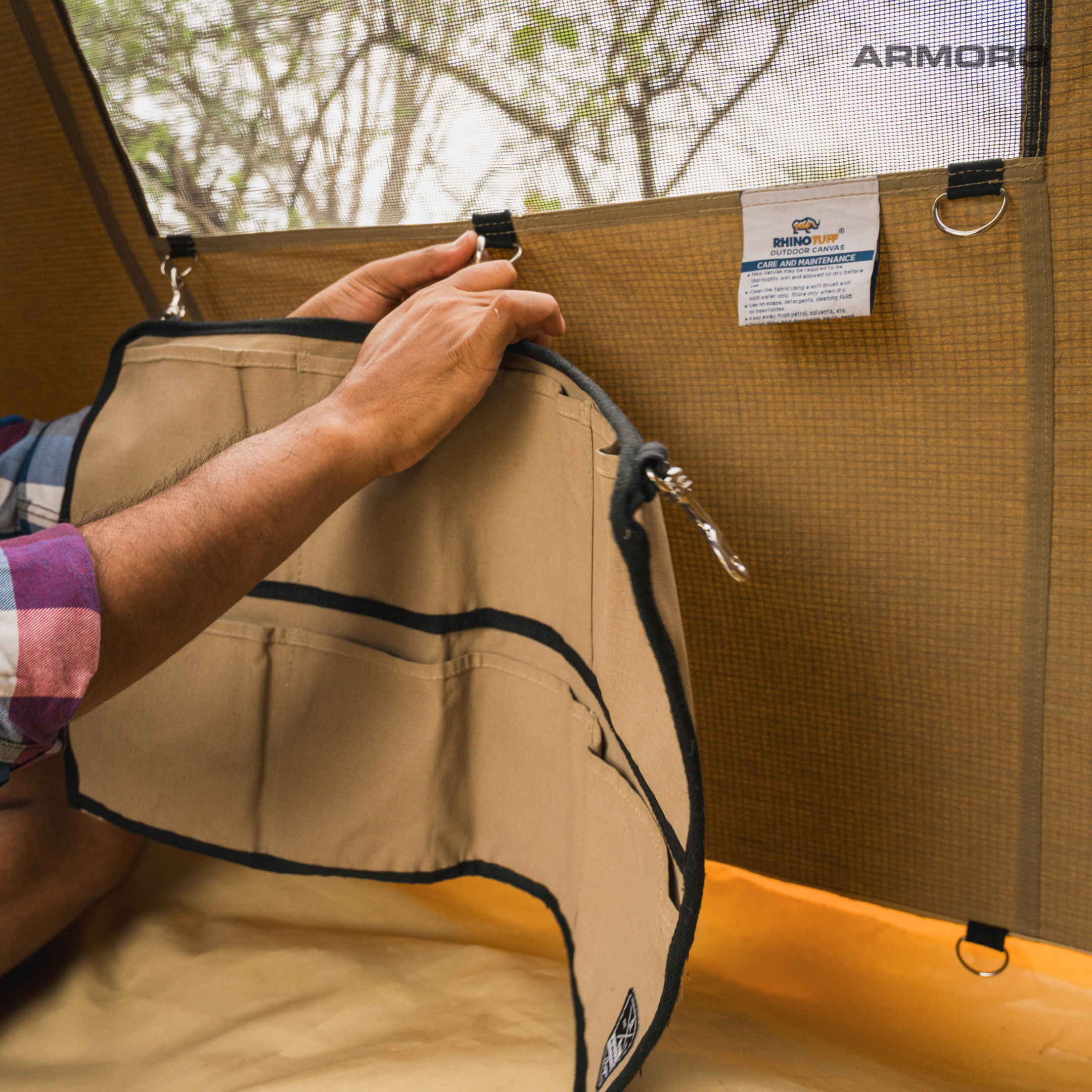 Hanging Pocket Organizer for Tents