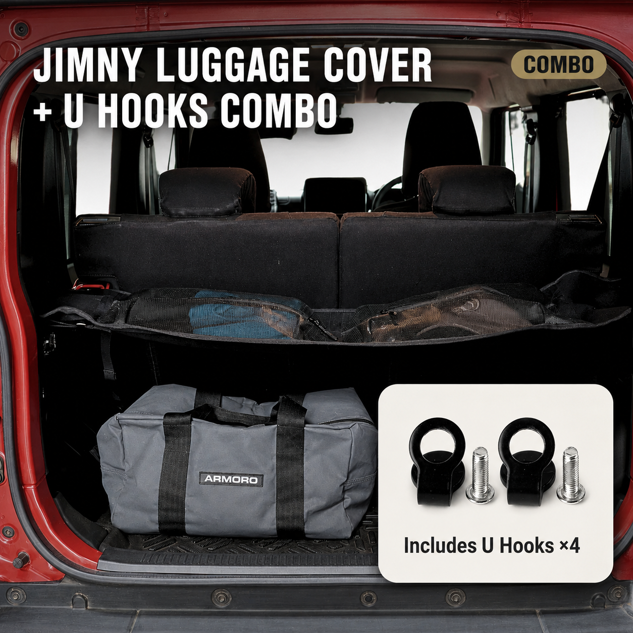 Jimny Luggage Cover & U Hooks Set
