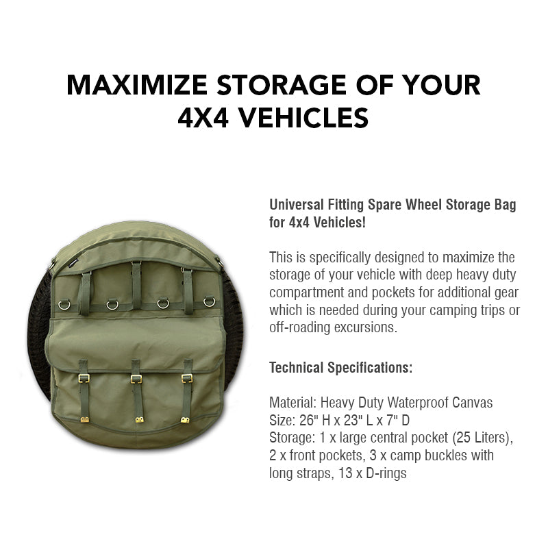 Spare Wheel Storage Camping Bag