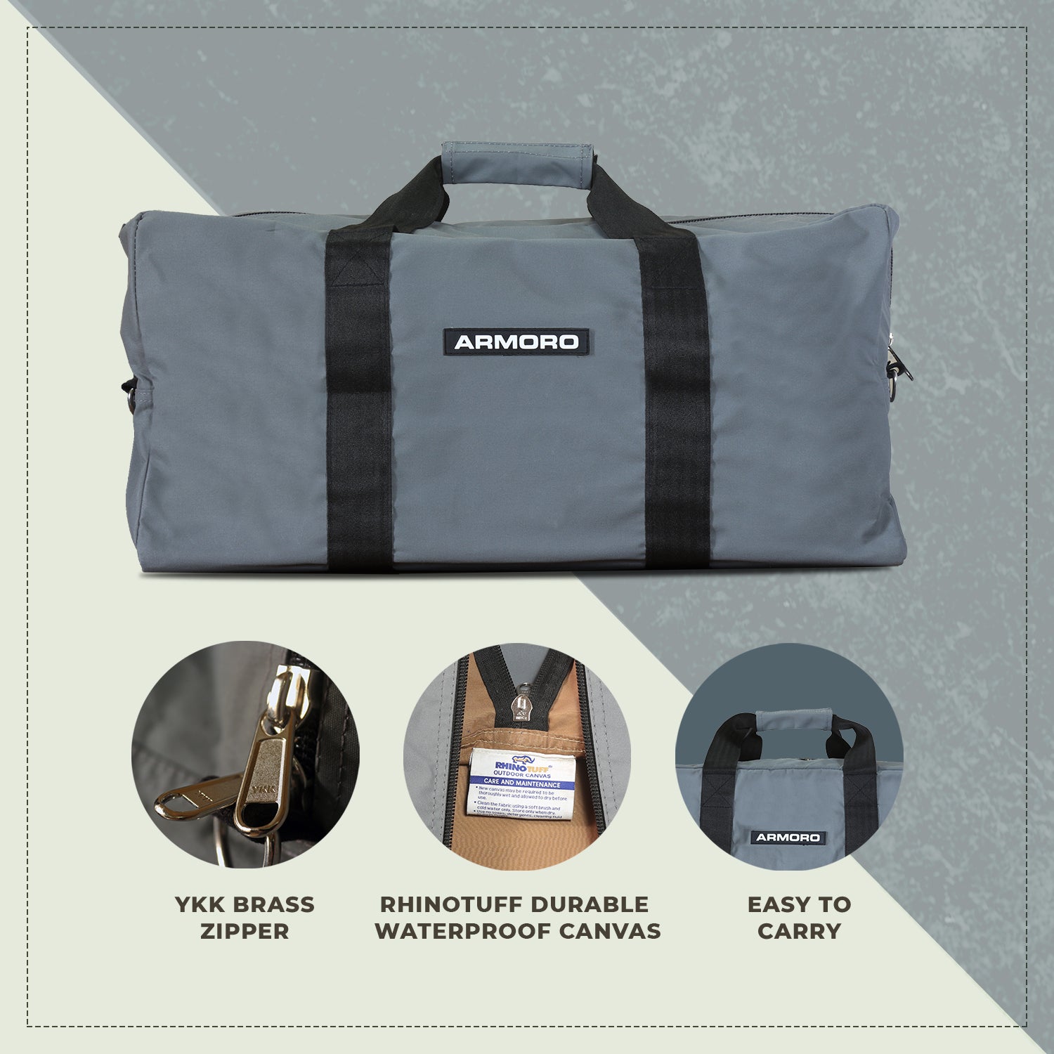 Waterproof canvas duffle online bag